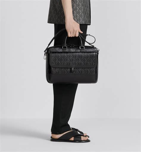 dior hit the road briefcase|Dior Hit The Road Briefcase Black CD Diamond Canvas and .